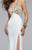 Embellished V-Neck Neoprene Long Evening Gown S7730