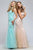 s7732 Beaded High Halter Neck Trumpet Gown