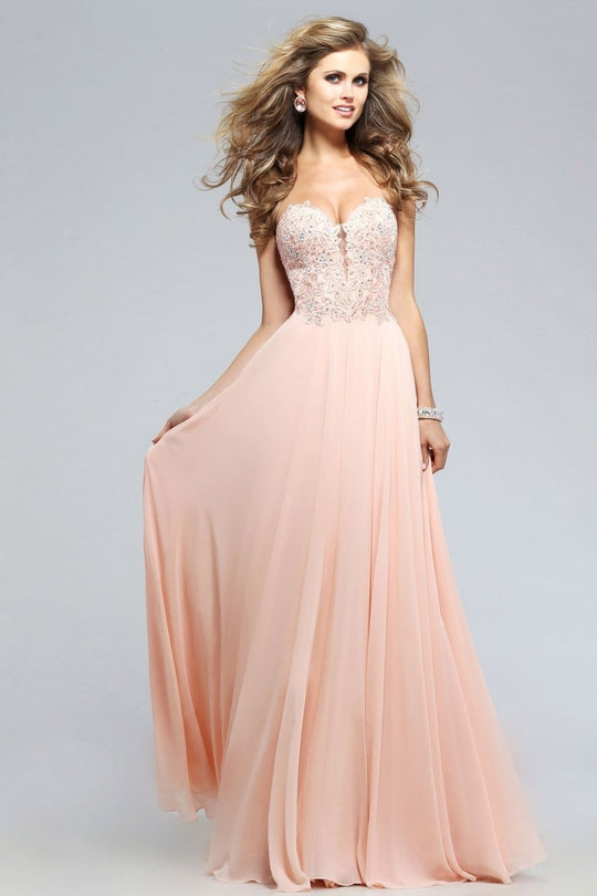 s7815 Laced Deep Sweetheart A-line Dress