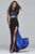 s7927 Long two-piece with embellished top and flowy skirt