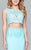 s7942 Long two-piece with applique at bodice and skirt waist