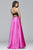 s7947 Long ball gown with appliqued bodice and mikado skirt