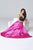 s7947 Long ball gown with appliqued bodice and mikado skirt