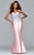 s7963 Mikado mermaid skirt with lace applique