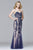 s7969 Long sweetheart tulle dress with soutache embroidery