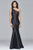 s7973 Long mikado one shoulder dress with bead detailing