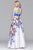 s7982 Long mikado print two-piece