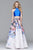s7982 Long mikado print two-piece