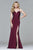 s8004 Long neoprene dress with applique