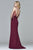 s8004 Long neoprene dress with applique
