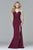 s8004 Long neoprene dress with applique