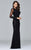 s8005 Long sleeve jersey dress with applique