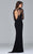 s8005 Long sleeve jersey dress with applique