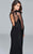 s8005 Long sleeve jersey dress with applique