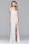 s8012 Off-the-shoulder lace dress with lace-up back