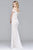 s8012 Off-the-shoulder lace dress with lace-up back