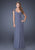 La Femme - 20487 Lace Queen Anne Sheath Dress In Gray