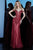 Jovani - 60863 Embroidered Plunging Off-Shoulder Dress In Red