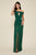 Tadashi Shoji - Lace Off-Shoulder Chiffon Sheath Dress In Green and Neutral