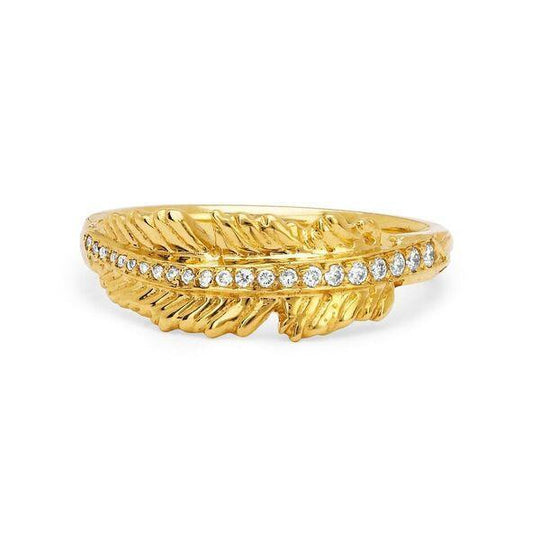 Golden Feather Ring