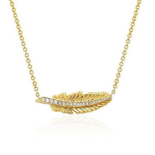 Golden Feather Necklace