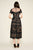 Tadashi Shoji - Illusion Neckline Sheer Lace Tea Length Dress In Black and Neutral