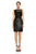 Tadashi Shoji - Sequined and Lace High Neck Sheath Dress In Black