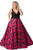 CE1812 Plunging V-neck Ballgown