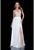 Terani Couture - 1611P0279A Bejeweled Strapless V-Neck Gown in White and Neutral