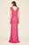 Tadashi Shoji - Laced V-Neck and Back Column Dress In Pink
