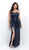 Blush Too - X410W Fully Sequined Strapless Sweetheart Sheath Dress In Blue