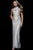 59035 High Neck Embellished Lace Sheath Gown