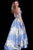 60331 Spaghetti Straps Metallic A-Line Gown