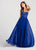 Ellie Wilde - EW118094 Crystallized Strapless Sweetheart Chiffon Gown In Blue
