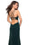 La Femme - 26963 Strappy Halter Cutouts Gown with Slit In Green