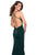 La Femme - 27179 Fitted Scoop Evening Gown with Slit In Green