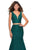 La Femme - 27262 Allover Lace Sleeveless V Neck Two-Piece Mermaid Gown In Green
