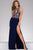 Lace Halter Long Dress with High Slit 48916