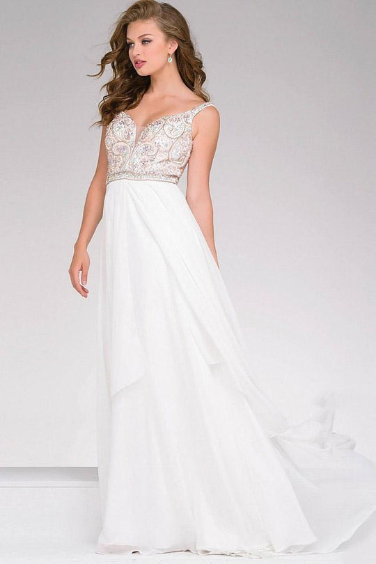 Embellished Chiffon Prom Dress 48813