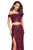 La Femme - 27020 Two Piece Off-Shoulder Sequined Gown In Pink