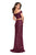 La Femme - 27020 Two Piece Off-Shoulder Sequined Gown In Pink