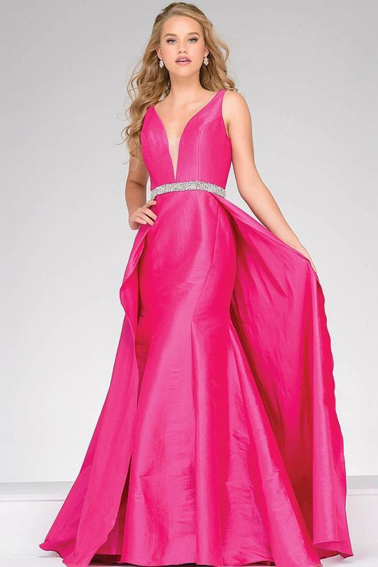 Long Embellished V Neck Prom Dress 42401