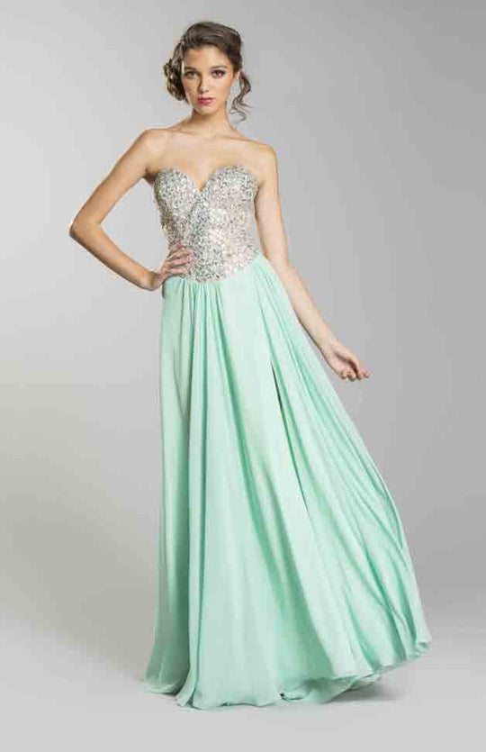 Aspeed - L1299 Fully Beaded Bodice A-Line Prom Dress
