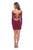 La Femme - 28212 Long Sleeve Fitted Short Dress In Red