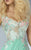 MNM Couture - G0855 Cap Sleeve Botanical Illusion Lace A-Line Gown in Green