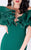 MNM COUTURE - G0903 Ruffled Deep Off-Shoulder Mermaid Dress In Green