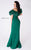 MNM COUTURE - G0903 Ruffled Deep Off-Shoulder Mermaid Dress In Green