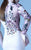 MNM Couture - G0931 Embellished One Long Sleeve Pleated Gown in Pink