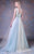 MNM COUTURE - G1002 Ruffled Jewel Neck Pleated A-line Gown In Multi-Color