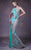 MNM COUTURE - G1008 Embroidered Bateau Trumpet Dress In Green